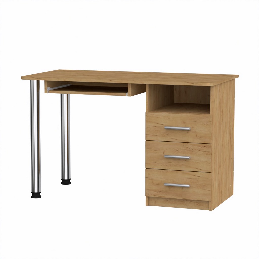 Стол компьютерный СКМ-9 дуб крафт золотой