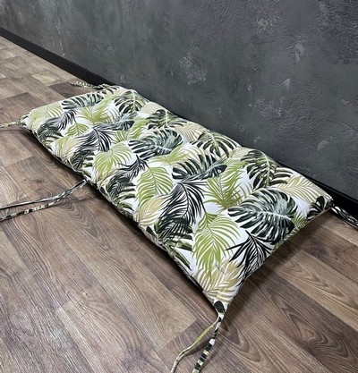 Подушка на підвіконник панама «Tropical leaves» зелений Подушка на підвіконник панама «Tropical leaves» зелений