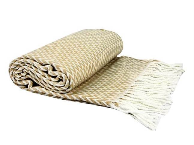 Плед Vladi Валенсія Антоніо 170х200 білий-св.коричневий