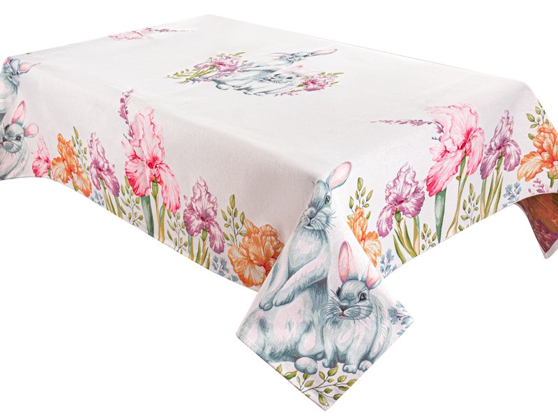 Гобеленовая скатерть 160x320 см Ирисы