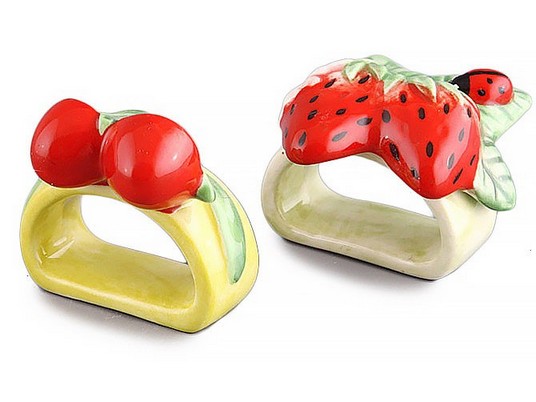 Салфетница Lefard  кольцо  Фрукты  2шт 5 см 59-503