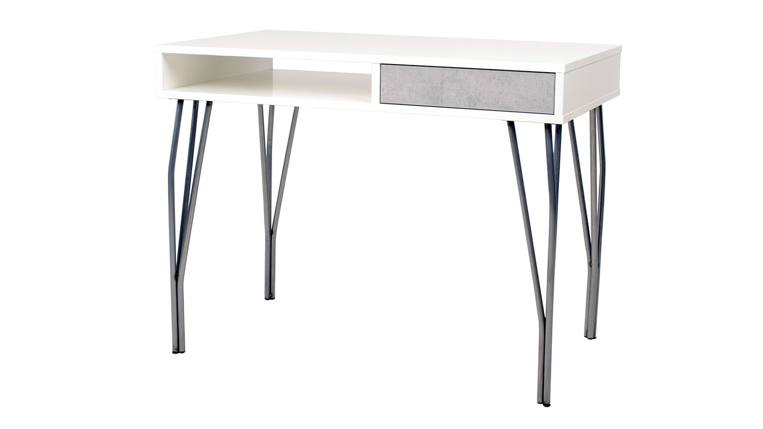 Письменный стол Desk Pro Белый/Бетон Чикаго 100х60х76,6 см Письменный стол Desk Pro Белый/Бетон Чикаго 100х60х76,6 см