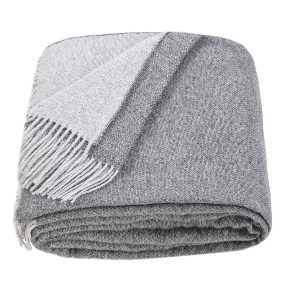 Плед мериносовый 2 цвета графитовый Love You 140 x 200 см