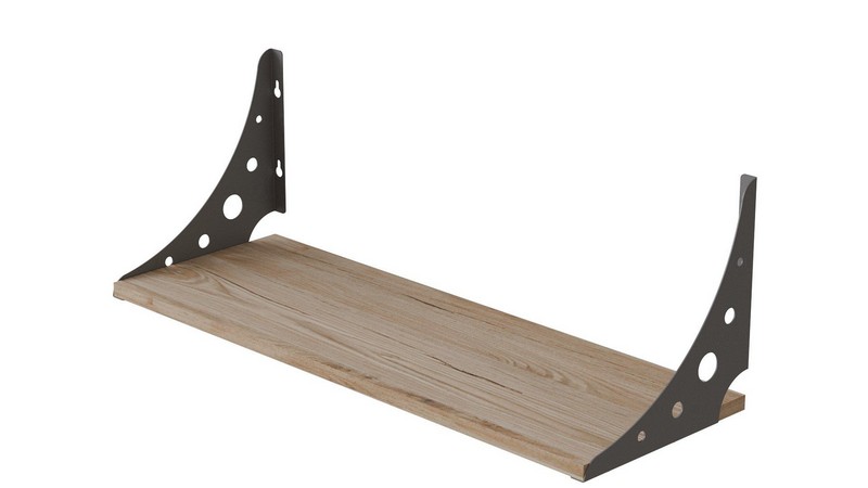 Полка настенная Ханди 2 240x500x240 серая/Дуб Артизан