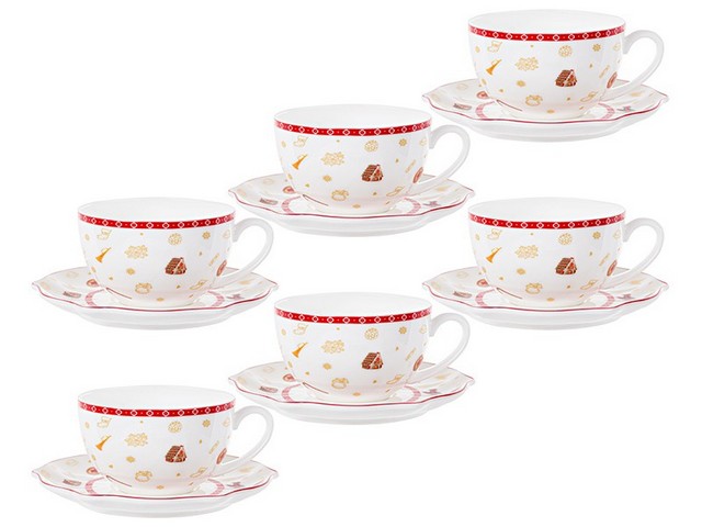 Чайный набор Lefard 12 предметов CHRISTMAS DELIGHT 250мл 985-148 Чайный набор Lefard 12 предметов CHRISTMAS DELIGHT 250мл 985-148