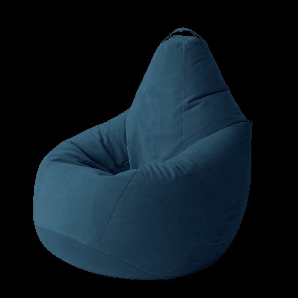 Кресло-груша велюр синяя L, 100x75 Кресло-груша велюр синяя L, 100x75