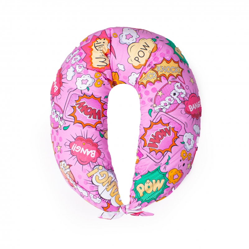 Подушка для вагітних та годування №8687 PL 17-0512 Bombs pink Полістирол