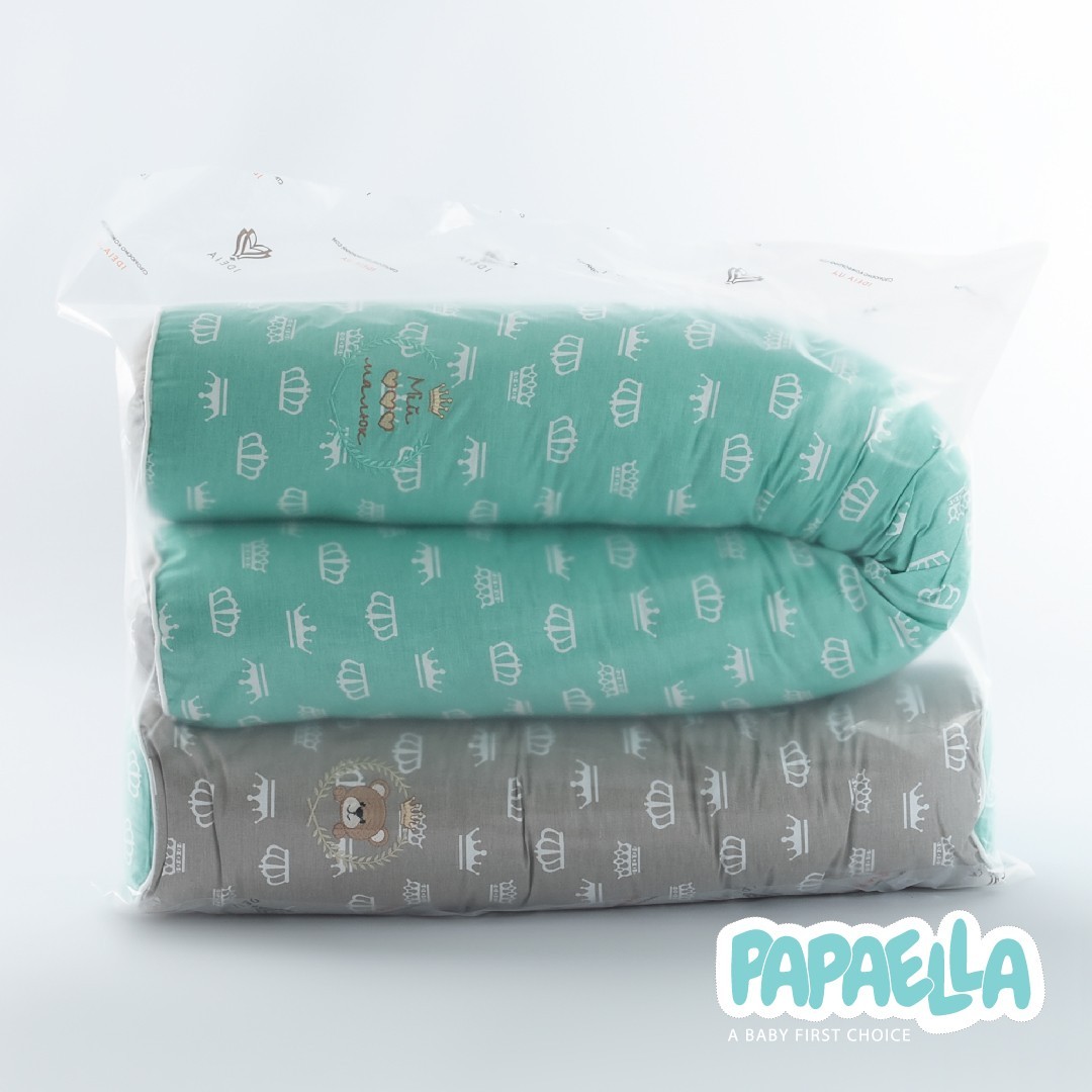 Бортик-валик защитный для новорожденных ТM PAPAELLA 60х15 см и 120х15 см корона