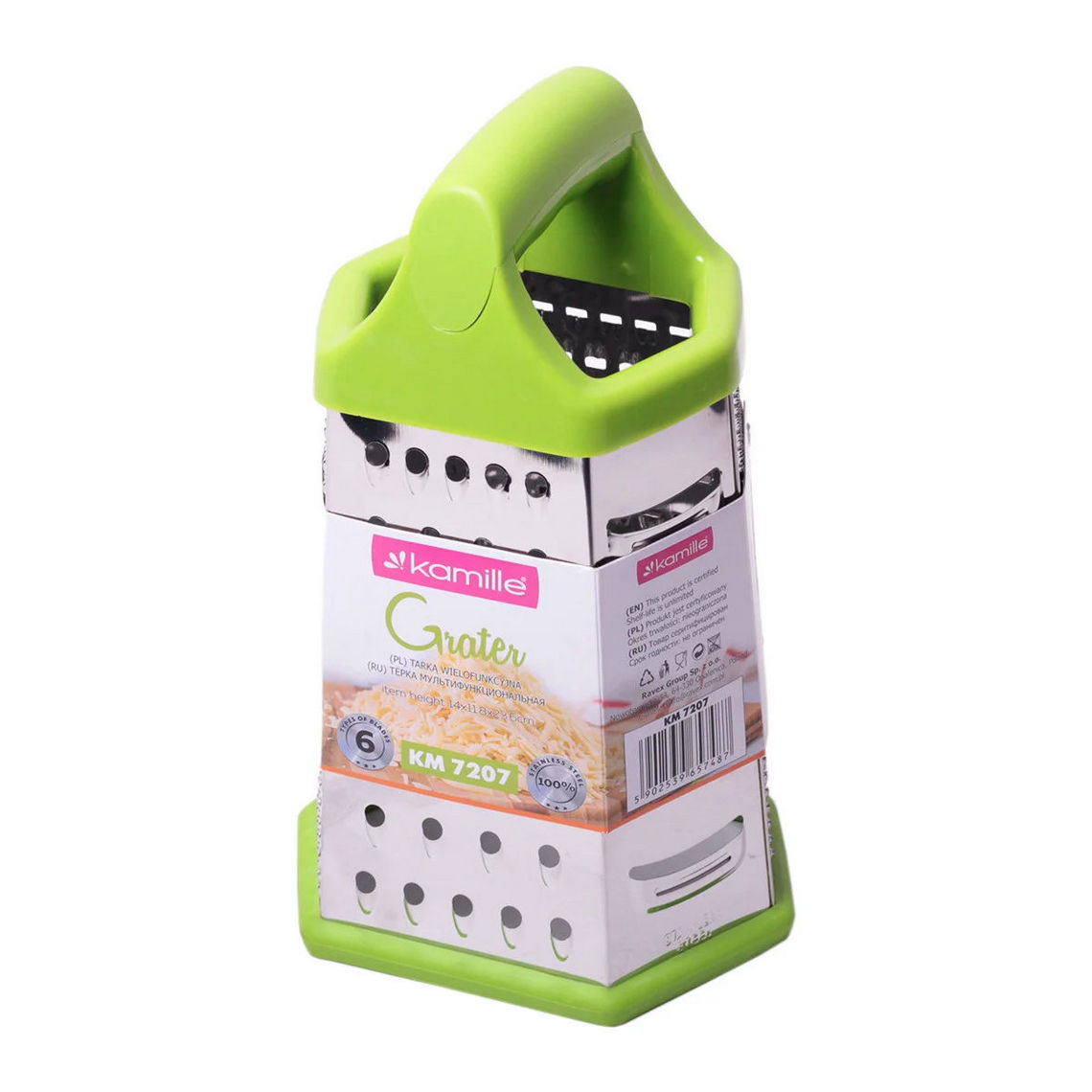 Тертушка Kamille з нержавіючої сталі (6 видів лез) KM-7207