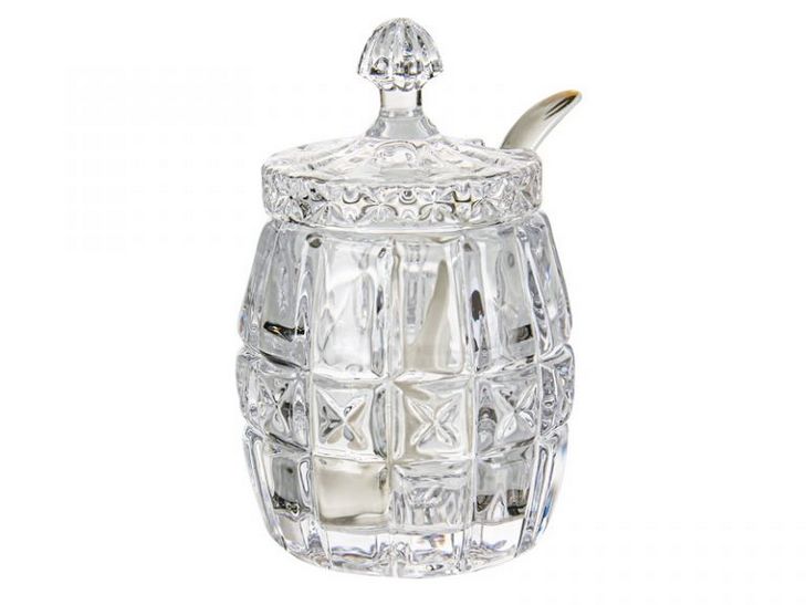 Банка для меда Lefard 8х11 см с фарфороровой ложкой 355-094