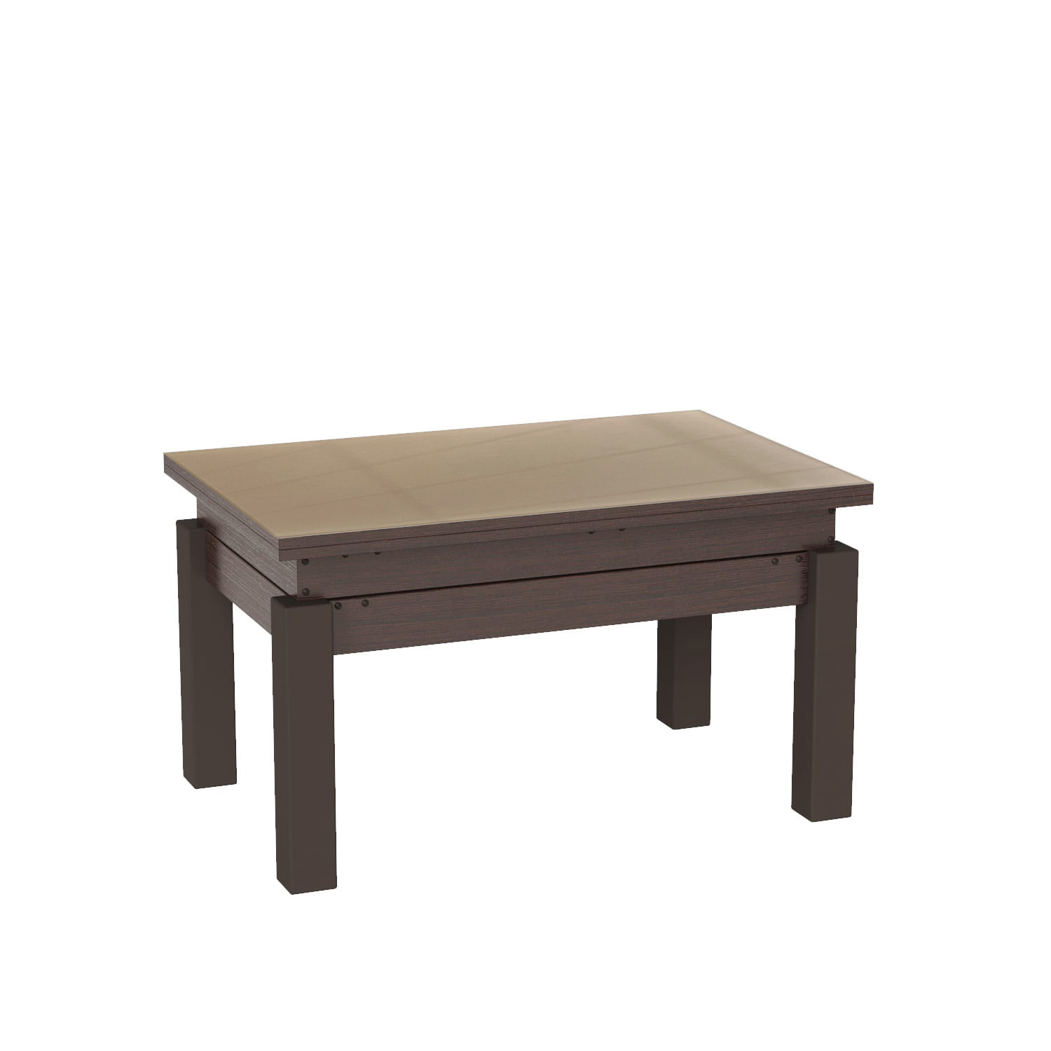 Стол-трансформер B-Fly Glass венге/венге/бежевый