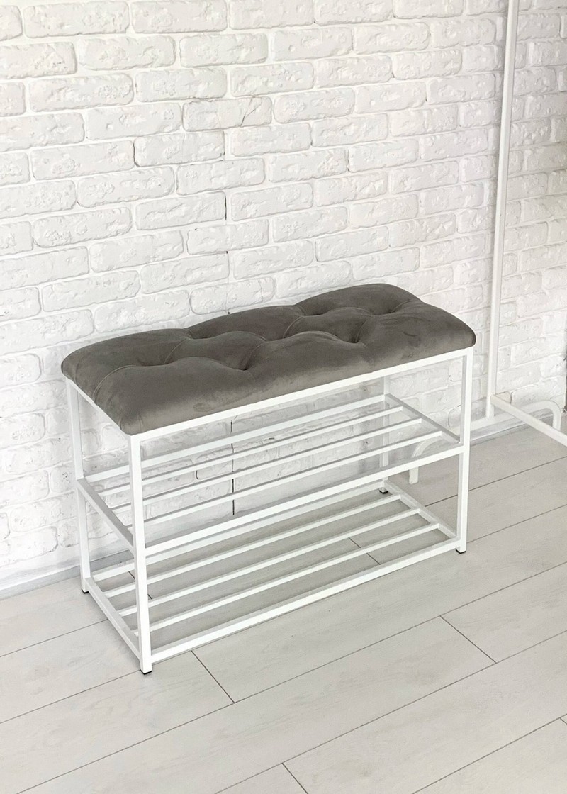 Банкетка каретная утяжка велюр Mal57