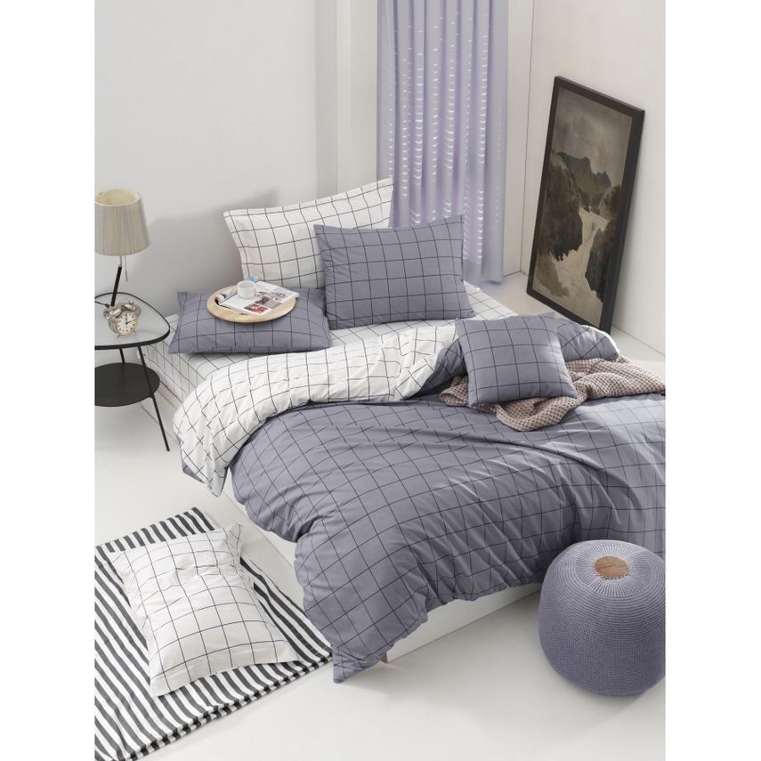 

Постельное белье Lotus Home Perfect Ranforce - Giana антрацит евро, Графитовый