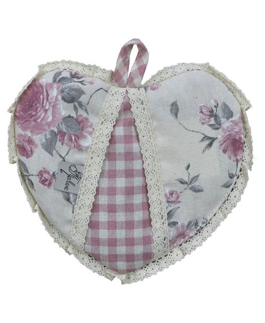 Прихватка Серце Прованс Bella Розы, Розовая клеточка с кружевом (13525) Прихватка Серце Прованс Bella Розы, Розовая клеточка с кружевом (13525)