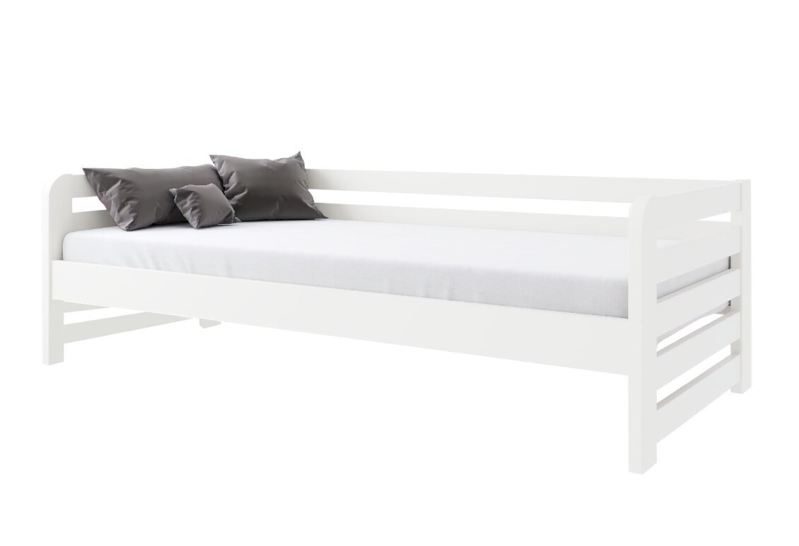 Кровать детская Немо без ящиков Сосна 80х190 Белая