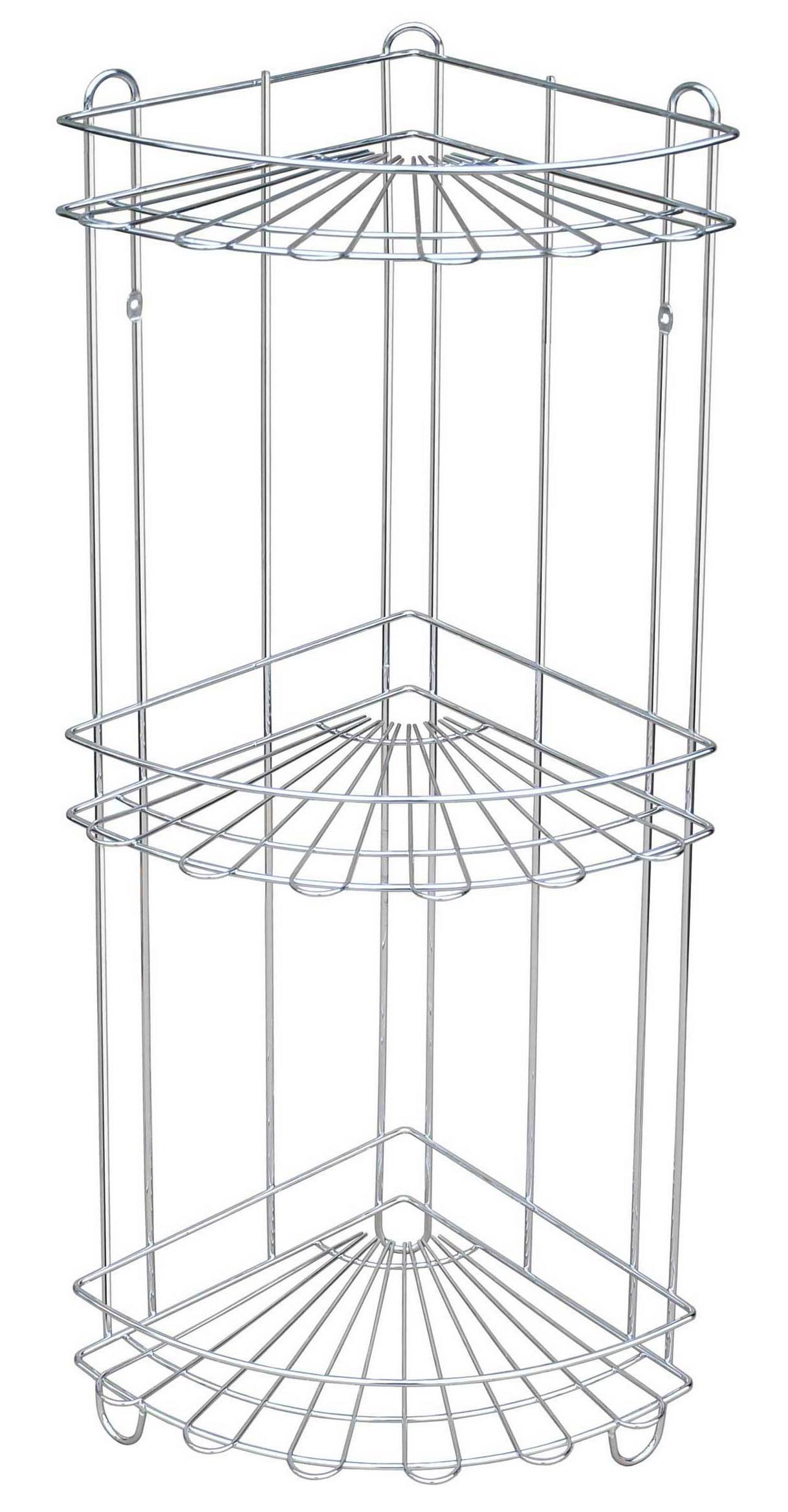 3-х ярусная полка Lemax угловая, хром 22x66 см (EBA-431)