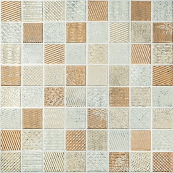 Панель стеновая 3D 70x70x0,4см  бежевая мозаика SW-00002011