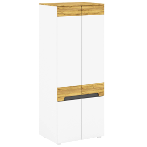 Шкаф распашной  Onyx K дуб крафт золотой/белый мат