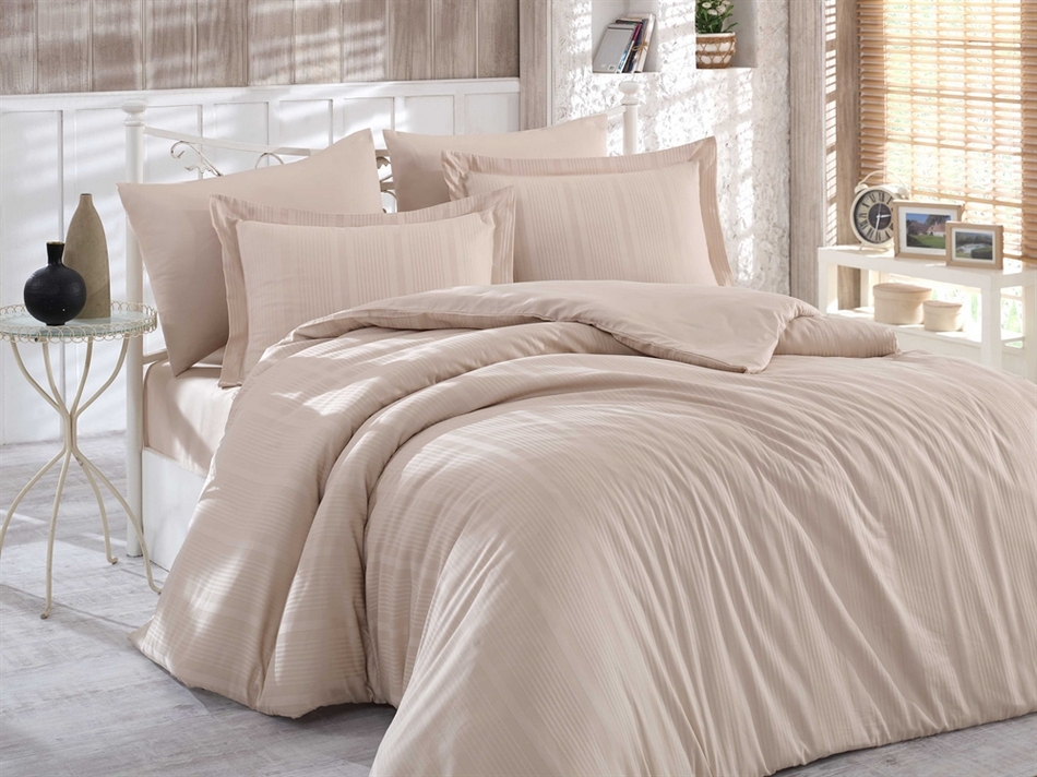 Постельное белье Hobby Exclusive Sateen Diamond Stripe бежевый Семейный Постельное белье Hobby Exclusive Sateen Diamond Stripe бежевый Семейный