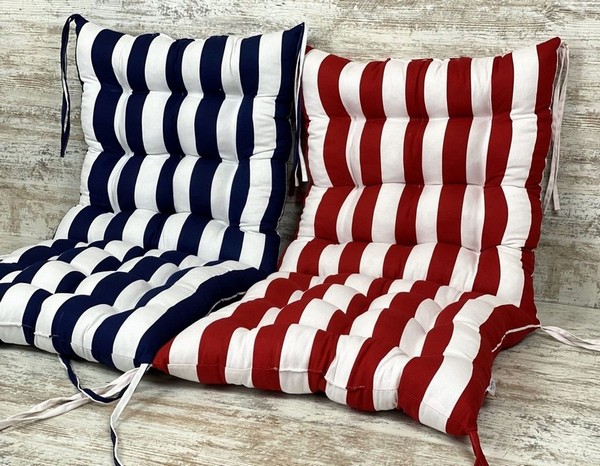 Подушка на підвіконник панама «Stripe» синій Подушка на підвіконник панама «Stripe» синій