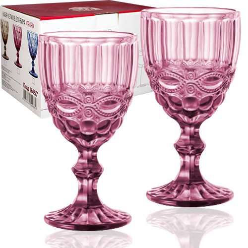 Набор бокалов для вина 6шт Винтаж бордо 340мл