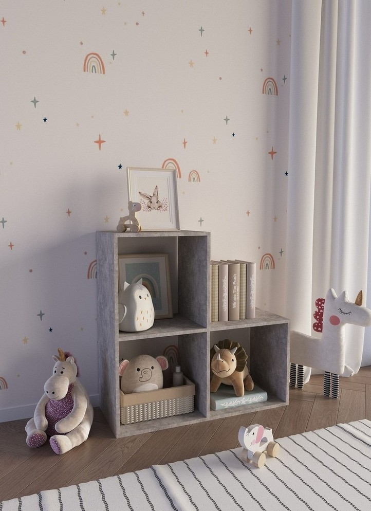 Детский стеллаж P-39 бетон