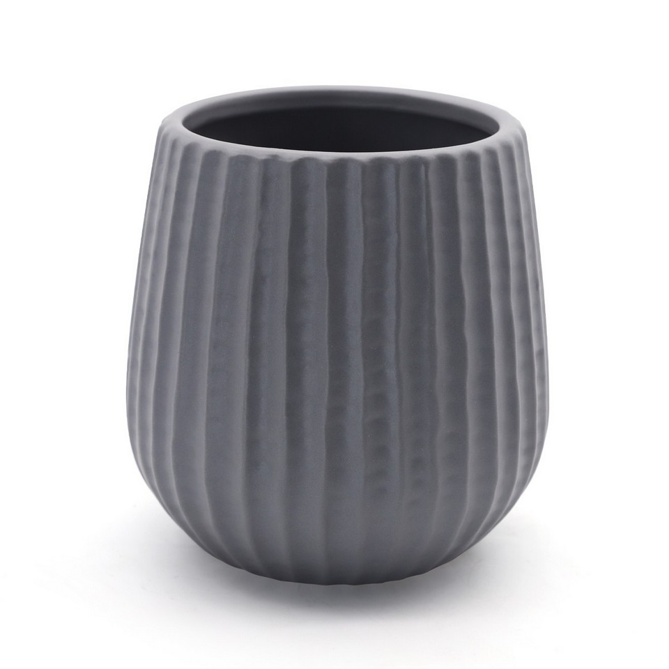 Ваза-кашпо MVM DH-FLOWERS-25 S 125х125х130 мм серая