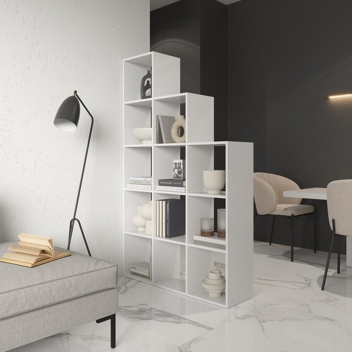 Стеллаж на 12 ячеек M-6 белый