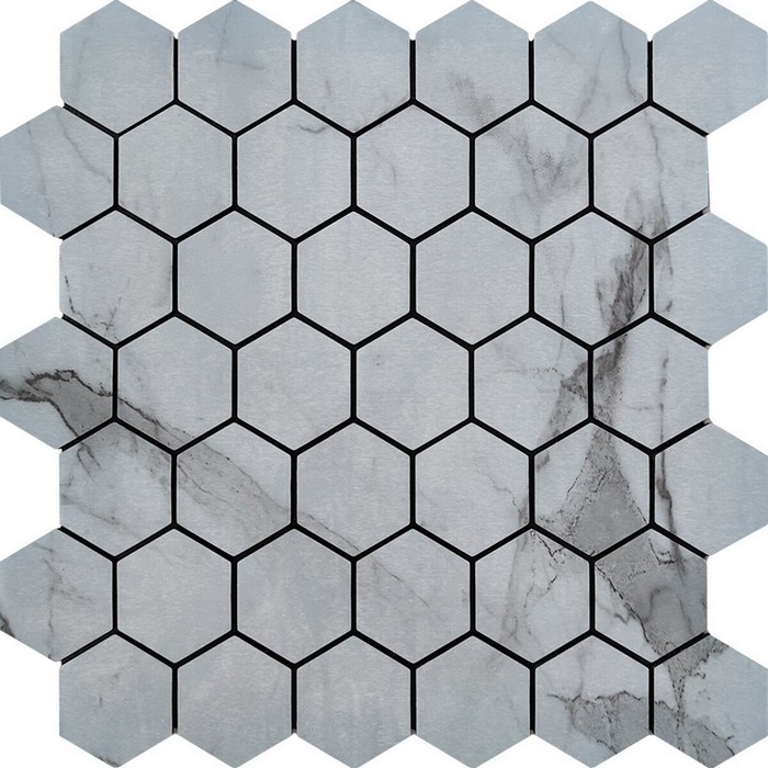 Самоклеящаяся PET мозаика 30x30x0,4см  серый SW-00001664