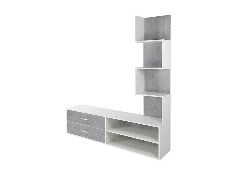 Стенка в гостиную AFINA Белая/Монолит