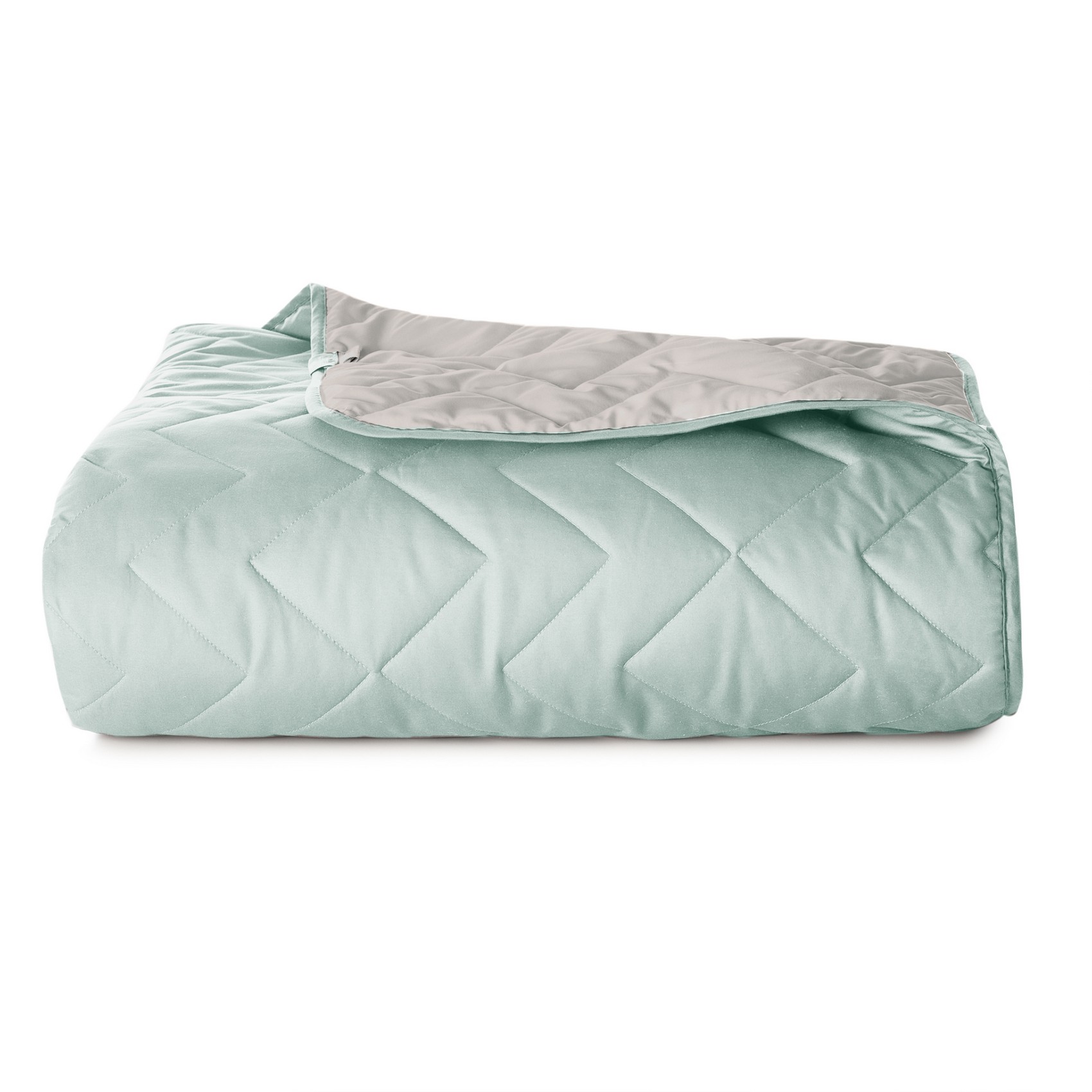 Покрывало IZZI ТМ IDEIA 220x240 см мята/св.серый Покрывало IZZI ТМ IDEIA 220x240 см мята/св.серый