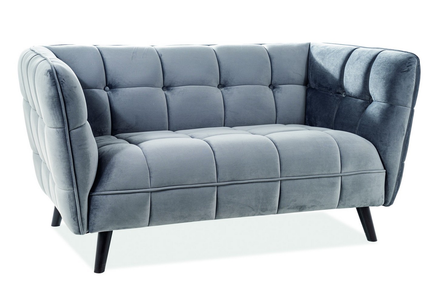 Прямой диван Castello Velvet 2 Серый Прямой диван Castello Velvet 2 Серый