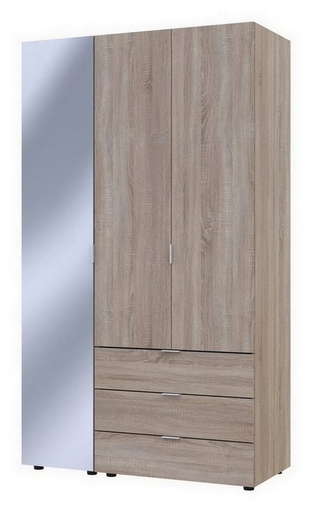 Шкаф для одежды Гелар 2ДСП/Зеркало дуб сонома