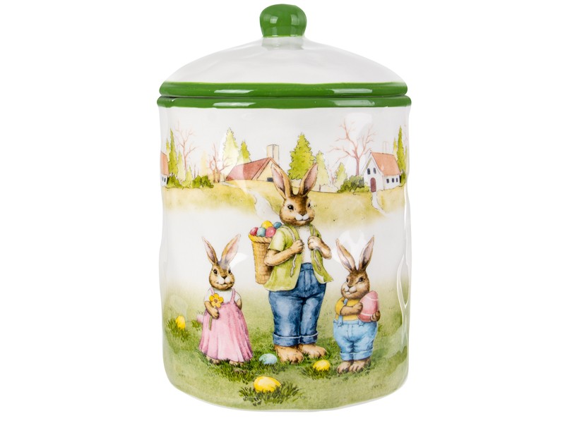 Банку для зберігання Великодній кролик 1,8л 21,5х14,5х14,5см 948-034 Банку для зберігання Великодній кролик 1,8л 21,5х14,5х14,5см 948-034