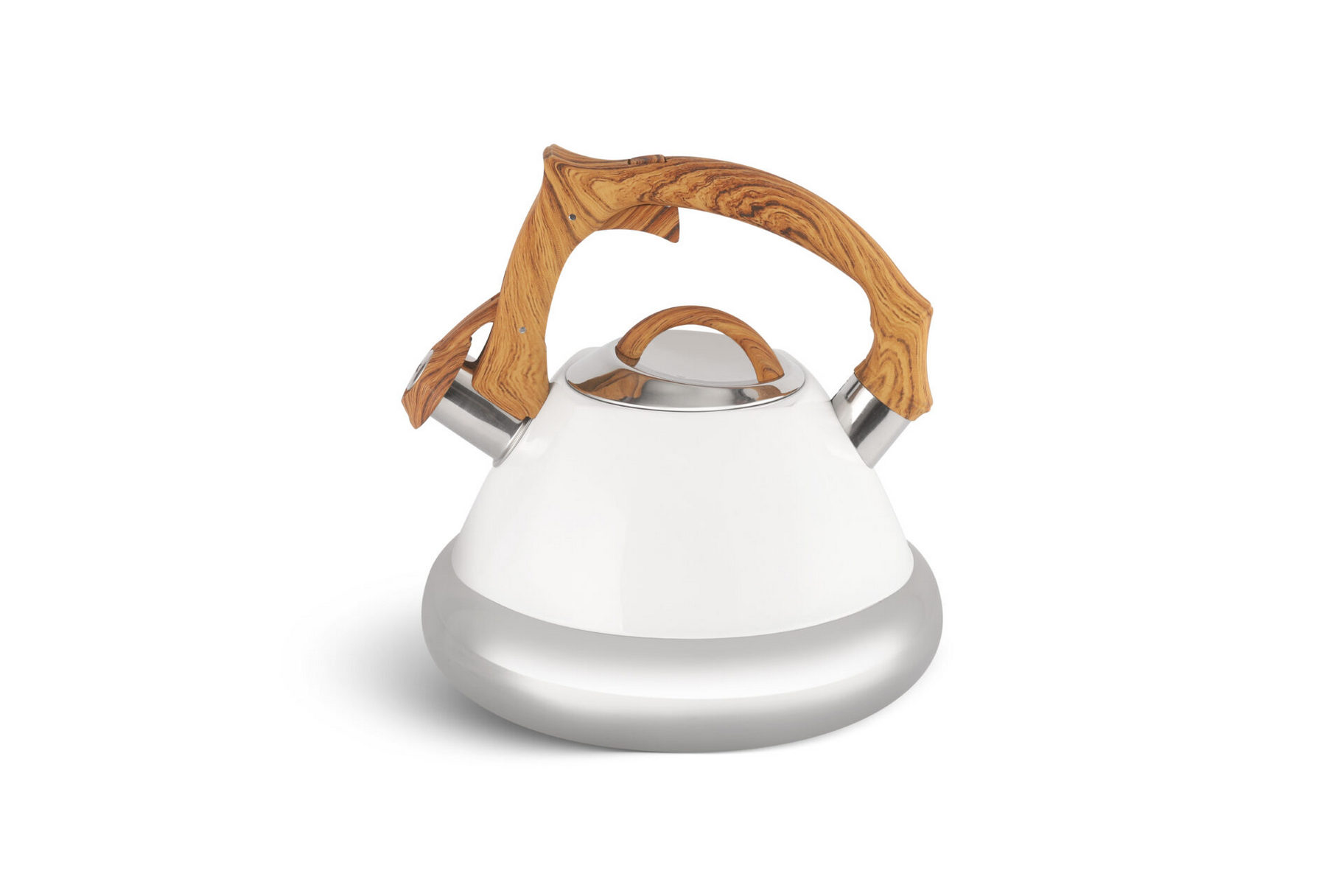 Чайник Edenberg 3л из нержавеющей стали со свистком, белый EB-8823