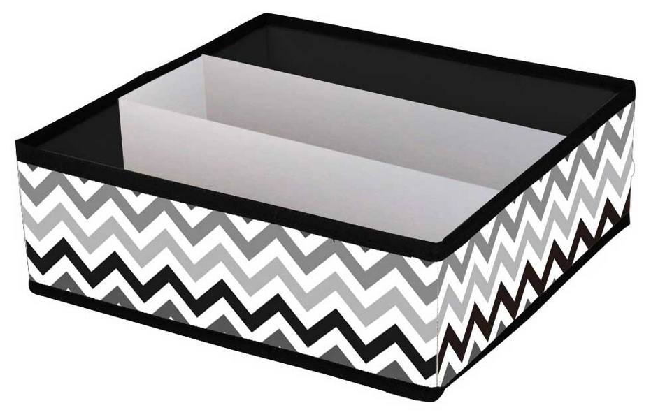 Короб для зберігання Handy Home  Zigzag, з пластиковим органайзером, 30х30х10 см (ZSH-06) Короб для зберігання Handy Home  Zigzag, з пластиковим органайзером, 30х30х10 см (ZSH-06)