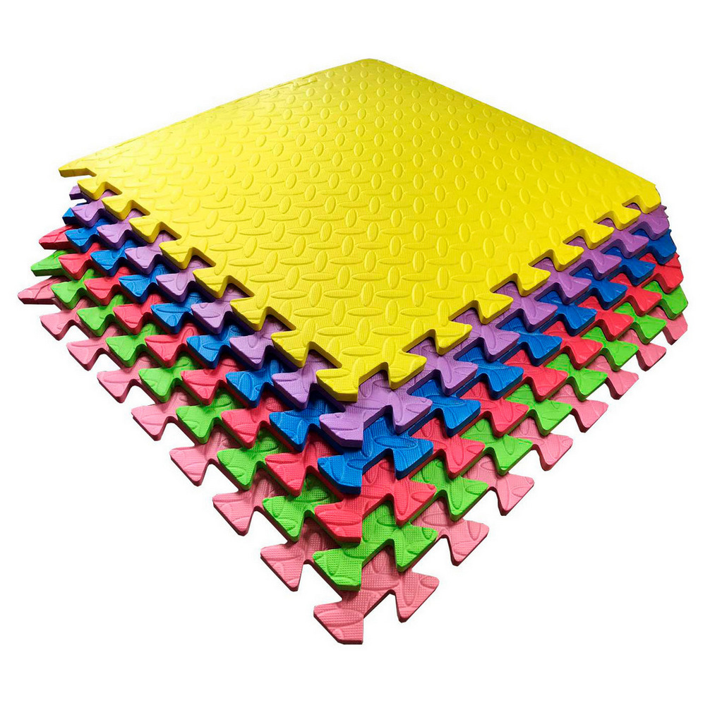 Набор мягкие полы коврик пазл  51х51х1 - 6 цветов 0924 Набор мягкие полы коврик пазл  51х51х1 - 6 цветов 0924