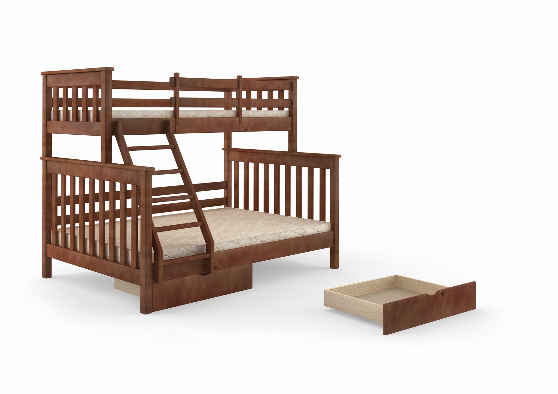 Кровать двухъярусная Скандинавия 140х90х190 айвори