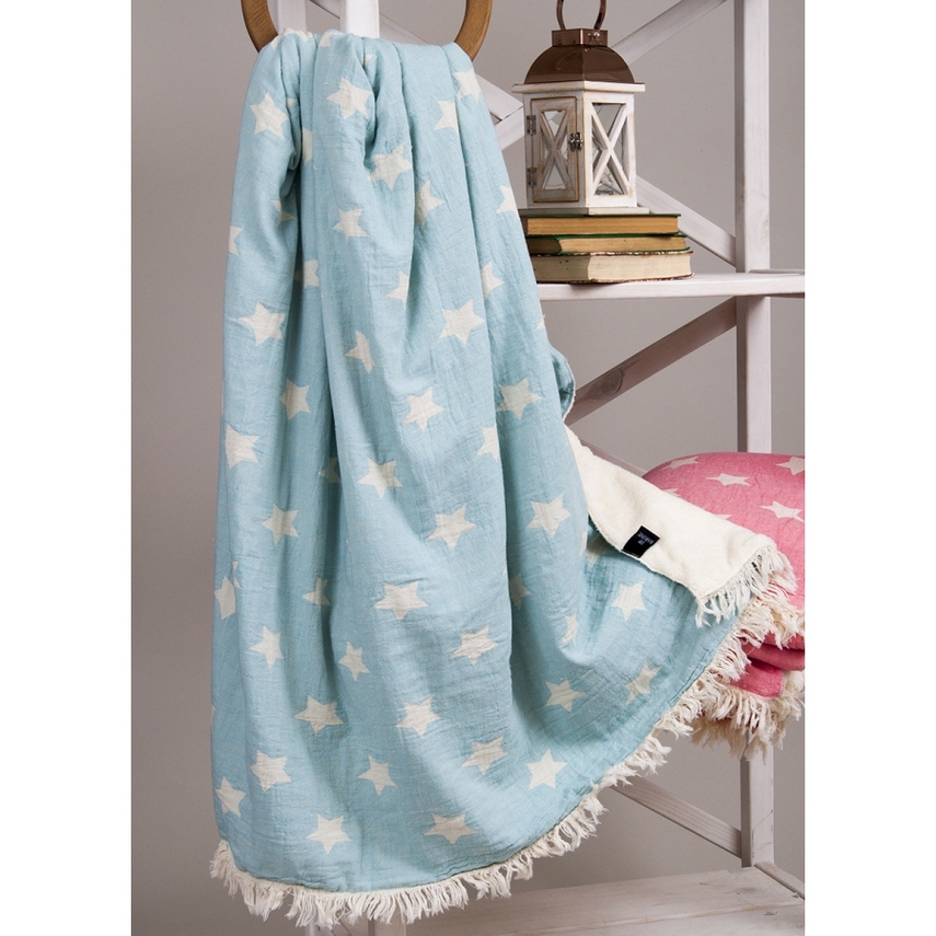 

Плед мікроплюш Barine - Star Throw mint 130Х170, М'ятний