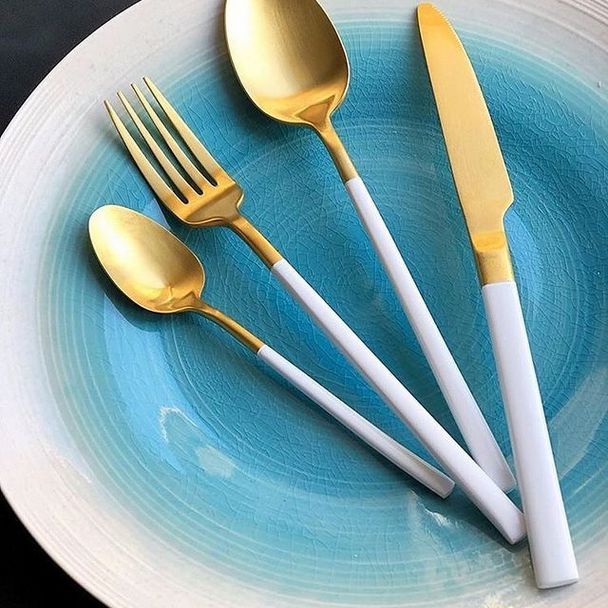 Набір столових приборів в коробці Olens 4 пр., Біла грація Набір столових приборів в коробці Olens 4 пр., Біла грація