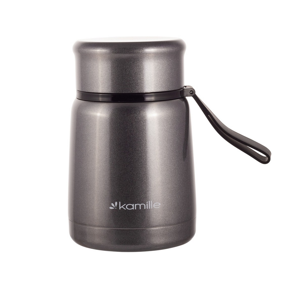 Термос Kamille  пищевой из нержавеющей стали 530мл серый