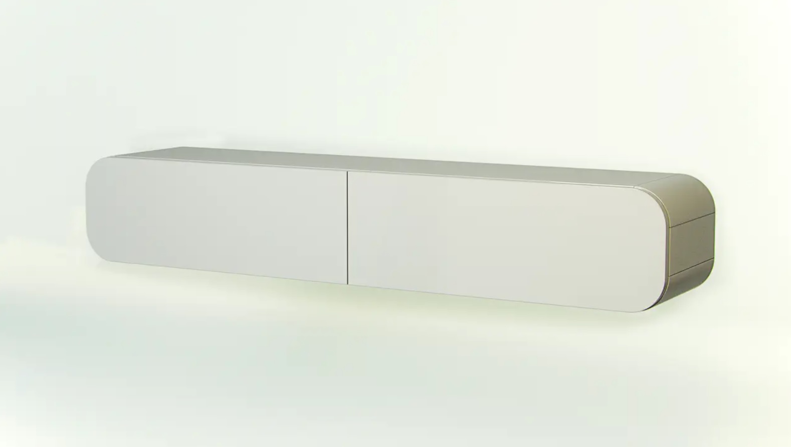 Тумба под ТВ подвесная Скай глянец белая