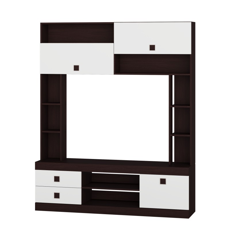 Стенка Соната Венге темный/Белый