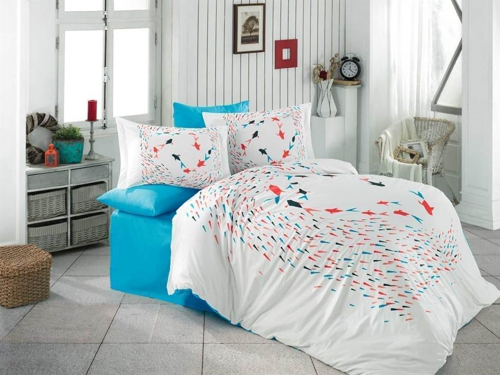 Постільна білизна Hobby Poplin Delfina бірюзовий Постільна білизна Hobby Poplin Delfina бірюзовий