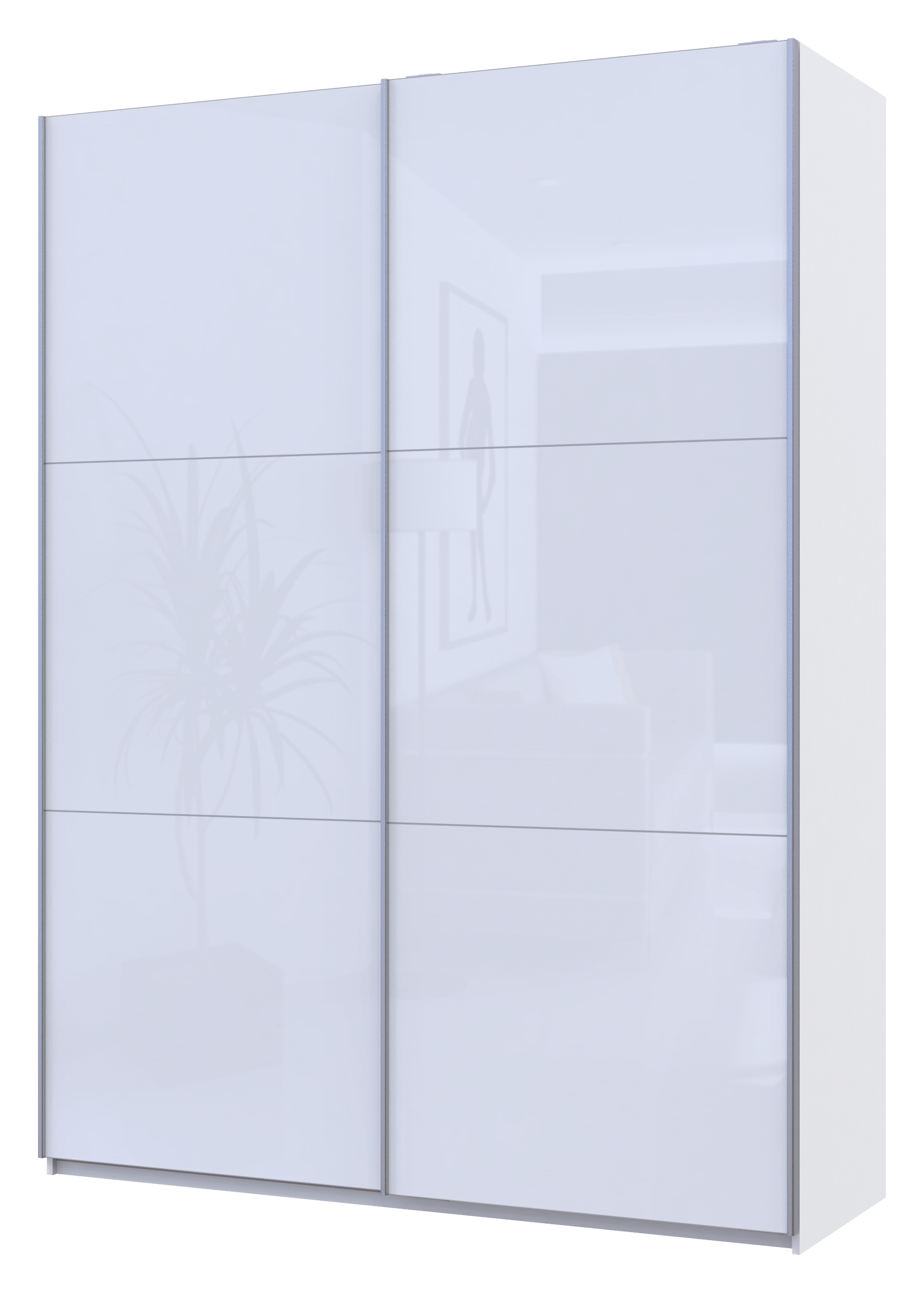 Шкаф купе G-Caiser 2 Стекло  белый/белое стекло