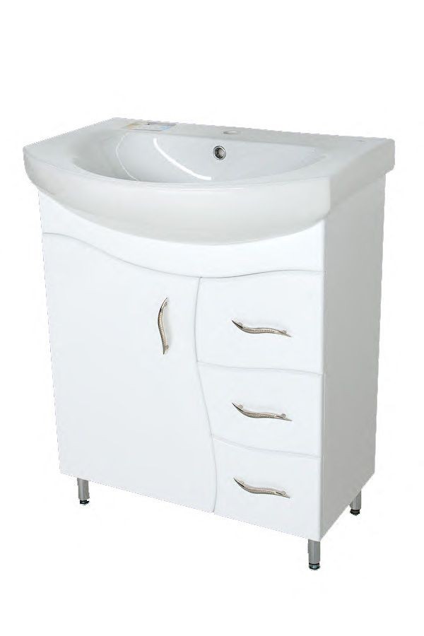 Тумба с умывальником Лотос/RUNA 70 см с 3-мя ящиками