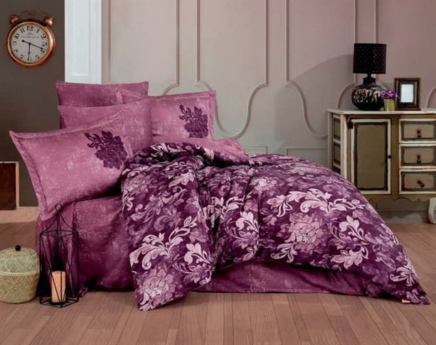 Постельное белье Hobby Exclusive Sateen Adele бордовый Евро Постельное белье Hobby Exclusive Sateen Adele бордовый Евро