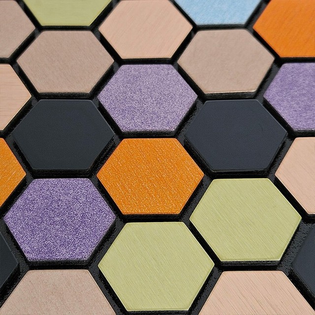 Самоклеящаяся алюминиевая плитка 30x30x0,3см  разноцветный SW-00001935