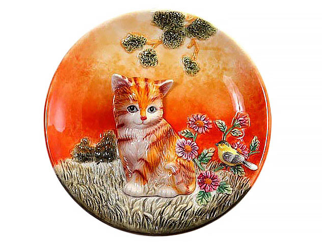 Декоративная тарелка "Котик" 20