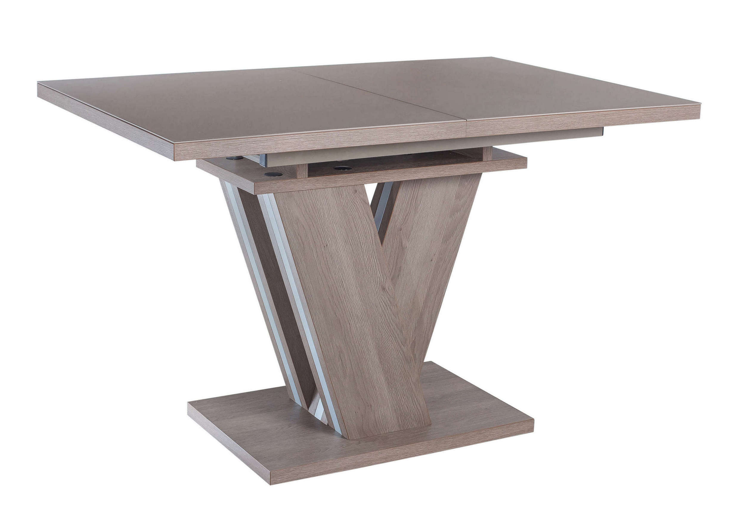 Стол обеденный раскладной  DT 402 U Серо-бежевый 120(160)х80 Стол обеденный раскладной  DT 402 U Серо-бежевый 120(160)х80